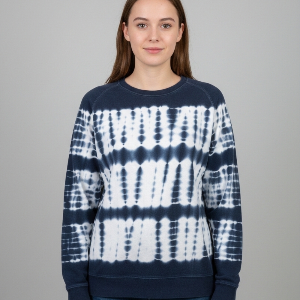 Old Navy Navy and White Tie-Dye Sweatshirt